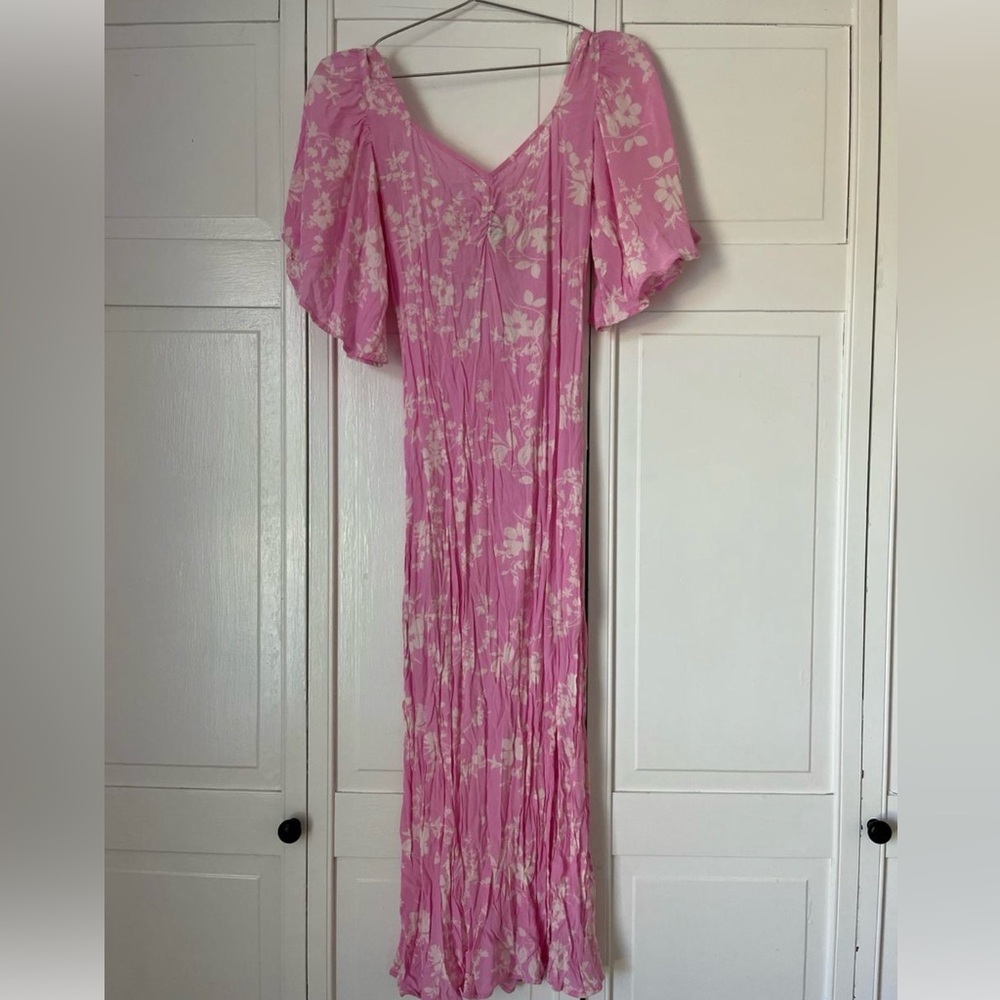 A New Day Pink and White Floral Maxi Dress